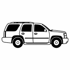 Tahoe car silhouette vector art