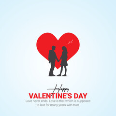 Happy Valentine's Day, Valentine creative ad, 3d illustration
