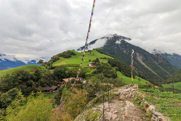 Landscape from Castle Juval Reinhold Messner Mountain museum