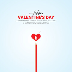 Happy Valentine's Day, Valentine creative ad, 3d illustration