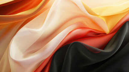 Obraz premium Black brown red burnt orange amber yellow gold white abstract background Color gradient ombre blend blur flow fluid