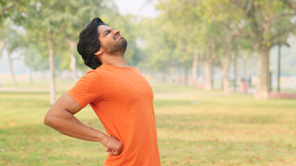 Indian Man Having Back Pain, Backache