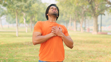 Indian Man Having Chest Pain, Heart Attack