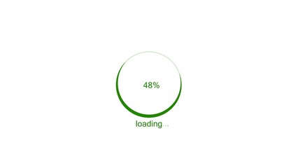 100 percent number circle loading icon modern design lime green color 4k illustration. Abstract beautiful circle loading bar on white background 4k illustration.