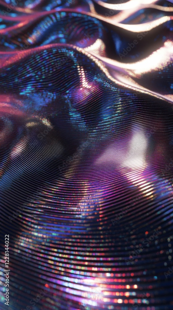 Aufkleber colorful abstract patterns creating a mesmerizing visual effect in a close-up view of fabric with fl