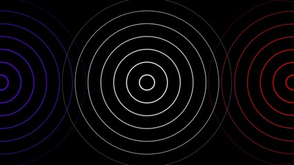 Digital radio wave white color 4k illustration. Radio wave on world map dark blue background.