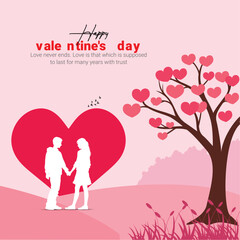 Happy Valentine's Day, Valentine creative ad, 3d illustration