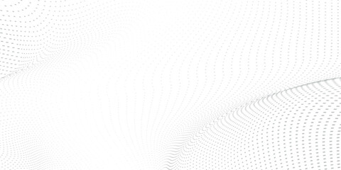 Wave 3d. Wave of particles. Futuristic point wave. Design for poster. Technology vector background.