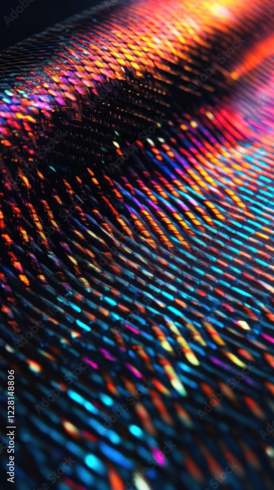 Poster vibrant abstract patterns create a mesmerizing visual display of colors and light during nighttime e