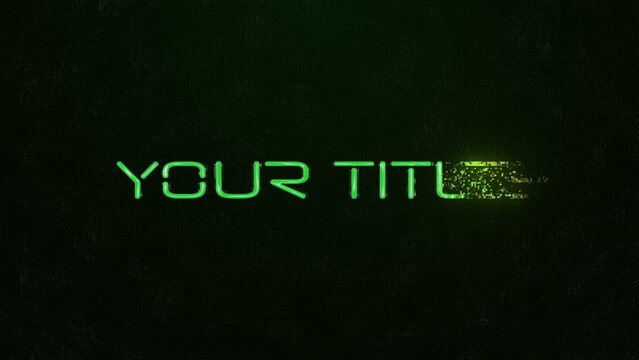 Matrix Neon Glitch Title Reveal