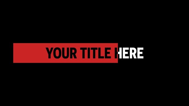 Clean Modern Animated Title Intro