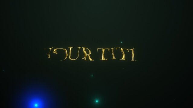 Magical Golden Particles Text & Title Intro