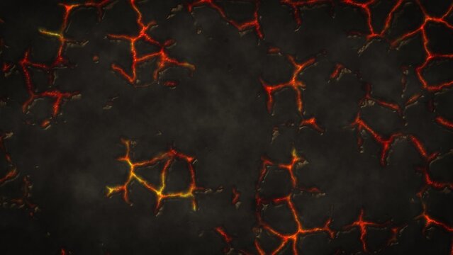 Magma Lava Cracks in Stone Animated Background