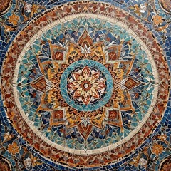 Fototapeta premium Bohemian Moroccan Mosaic Intricate colorful