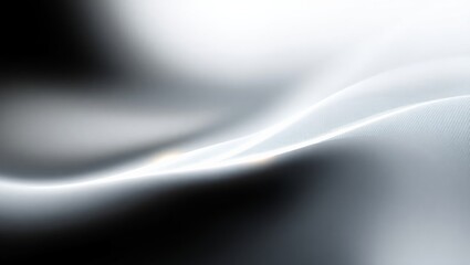 Obraz premium Abstract silver wave flowing on gradient background
