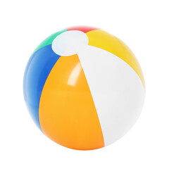 One bright inflatable ball isolated on white