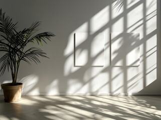 Boho-themed two square cards mockup, invitation design, greeting card set against a beige backdrop, presented in 3D render format