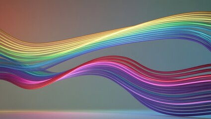 flowing light waves in rainbow shades for use in abstract art or energetic compositions
