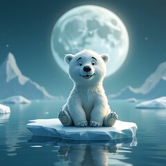 Polar Bear full moon