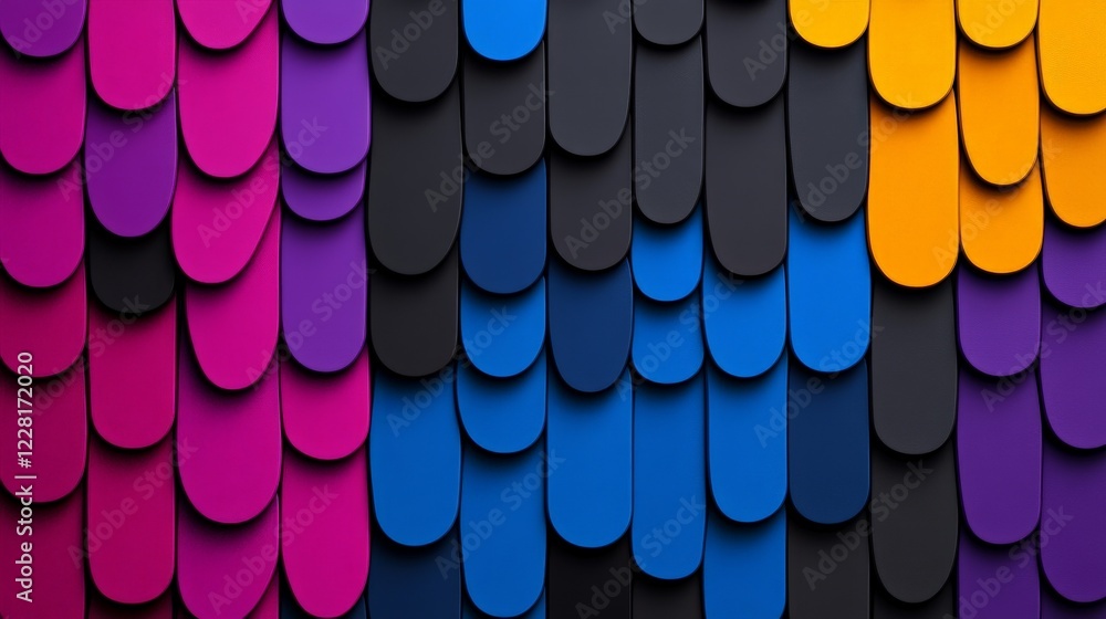 Poster abstract colorful scaled pattern: a captivating abstract background composed of vibrant scales in sh