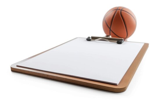 Blank sports clipboard on white background