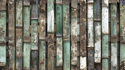Weathered Bamboo Wall Paneling Rustic Texture