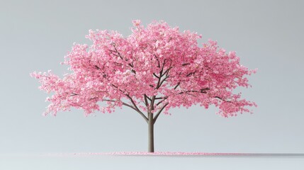 Obraz premium Beautiful cherry blossom tree in full bloom during spring
