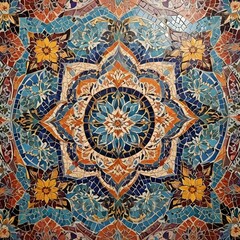 Bohemian Moroccan Mosaic Intricate colorful