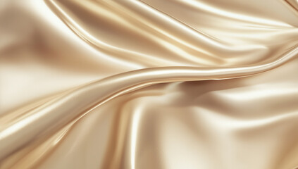 Fototapeta premium Seda satinada beige con reflejos naturales y sombras sutiles, capturando la esencia del lujo y la elegancia fondo