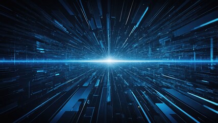 Fondo de t&uacute;nel tecnol&oacute;gico con luz brillante y formas geom&eacute;tricas compleja