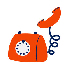Retro telephone illustration