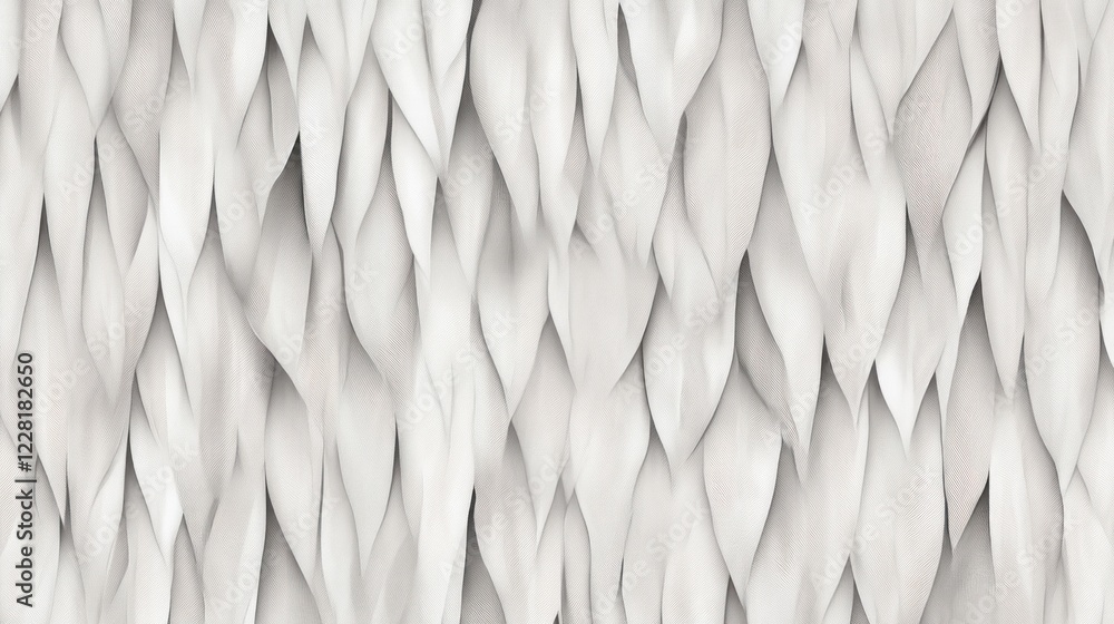 Poster Abstract White Leaf Pattern Texture Background