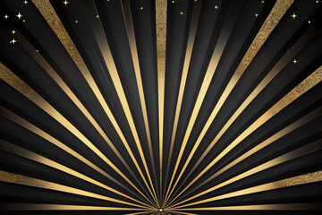 Obraz premium Luxury Black and Gold Geometric Pattern with Metallic Accents and Elegant Textured Design for Modern Art Deco Interior and Stylish Abstract Backgrounds