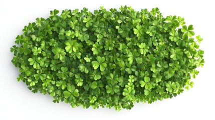 Obraz premium St patrick's day celebration nature green clover frame lucky environment top view concept