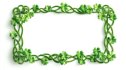 Celebrate st. Patrick's day with a lucky patricks frame festive design green theme decorative art