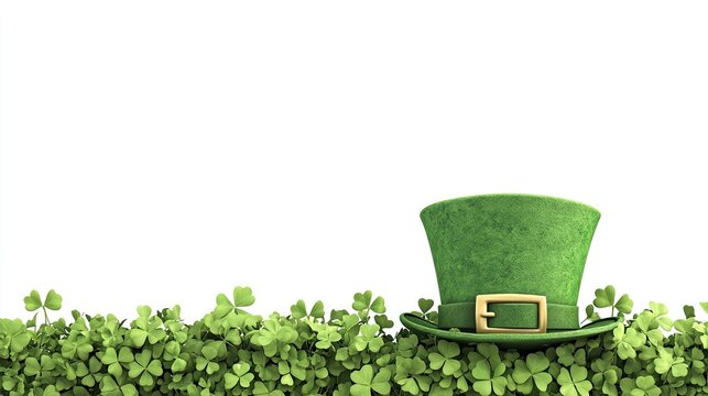 Celebrate st. Patrick's day with lucky patrick's day frame green hat and clover festive feel