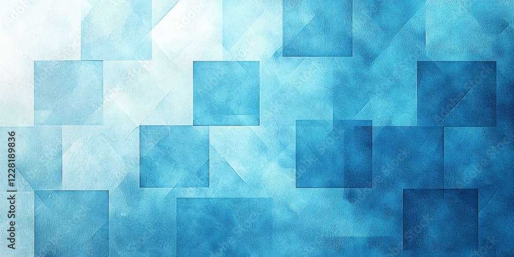 Poster abstract blue and white square pattern background geometric design with textured effect