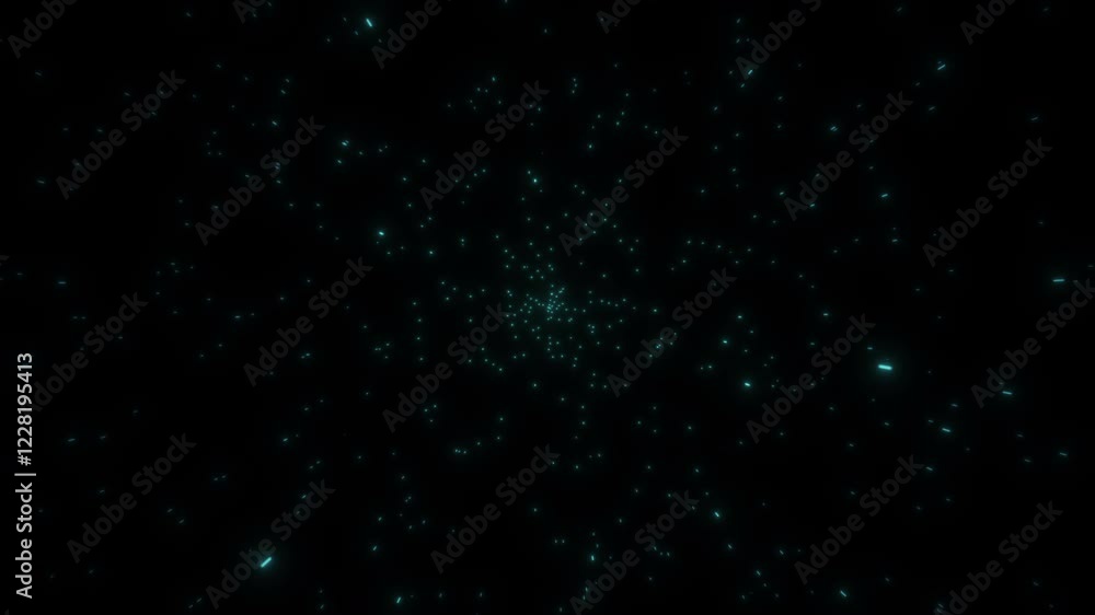 Wall mural the explosion of a star. scattering of particles. abstract animation.