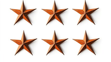 Obraz premium Wooden Star Decorations for Home and Holiday Aesthetic Appeal