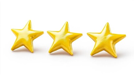 Obraz premium Bright Yellow Stars on White Background for Decorative Use