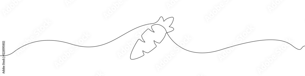 Aufkleber carrot icon line continuous drawing vector. one line carrot icon vector background. carrot vegetable
