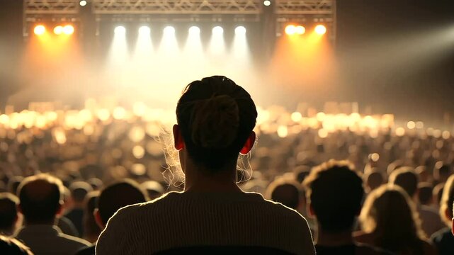 Concert Goer Seeking Assistance in Crowded Venue