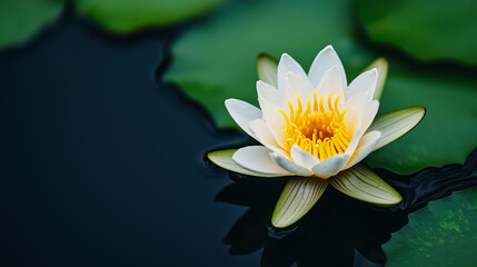 Lily flower on water