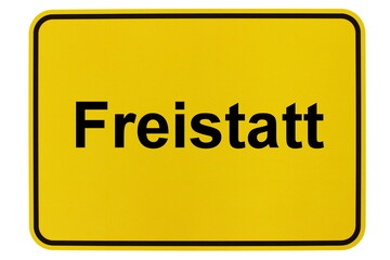 Illustration eines Ortsschildes der Gemeinde Freistatt in Niedersachsen