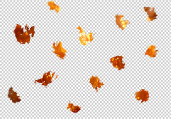 Elegant golden particles with a transparent background, ideal for overlays, luxury branding, festive themes, and premium designs.