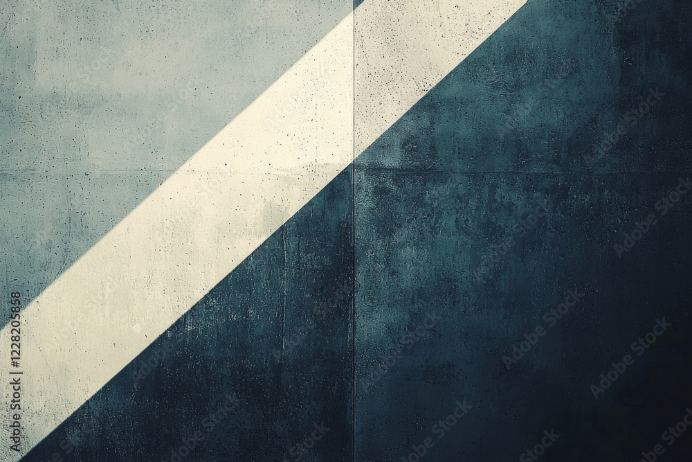 Poster abstract concrete wall with contrasting colors and diagonal lines creating a modern geometric design