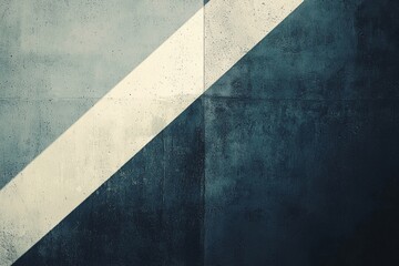 Abstract concrete wall with contrasting colors and diagonal lines creating a modern geometric design