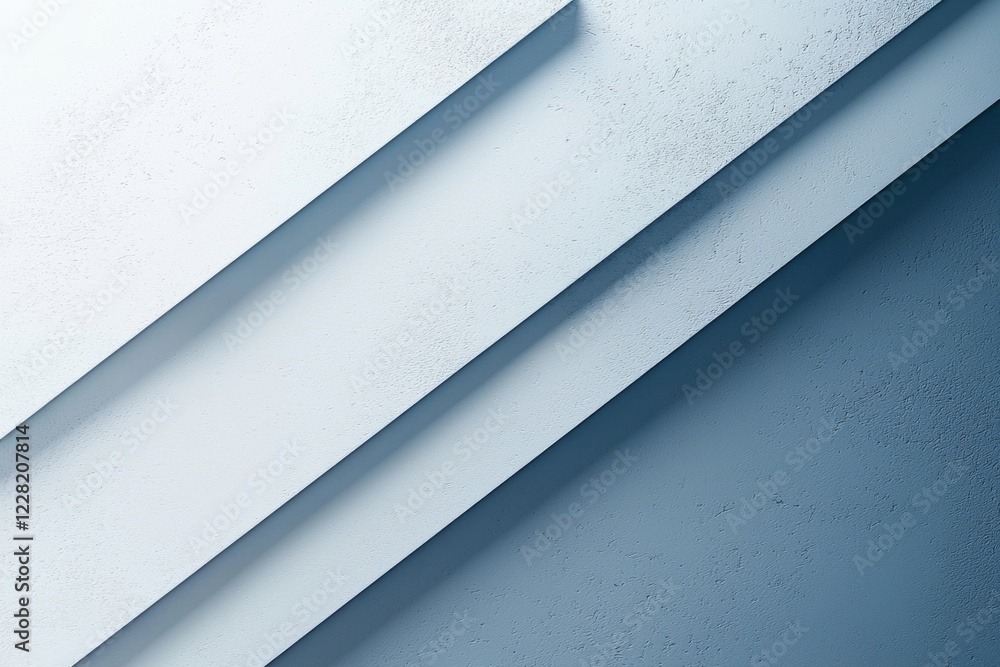 Poster abstract background featuring overlapping diagonal planes in varying shades of blue