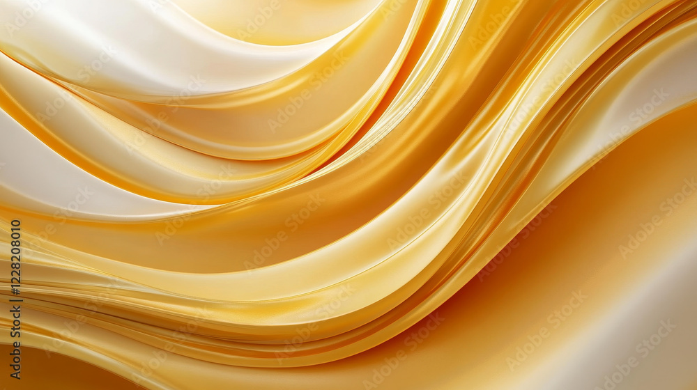 Fototapete A 3D rendering of flowing curve lines, creating a dynamic and smooth background with a sense of movement and depth.