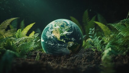 Fototapeta premium Earth's Embrace: A Visual Representation of Environmental Conservation